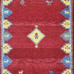 Χειροποίητο Χαλί Indian Gabbeh Wool 181Χ123 181Χ123cm