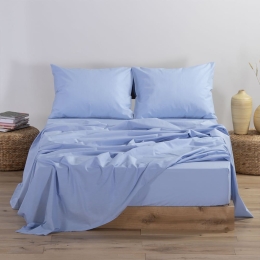 Σεντόνι Basic Sky Nef-Nef Υπέρδιπλο 240x270cm Χωρίς Λάστιχο 100% Βαμβάκι