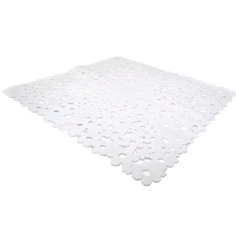 Πατάκι Αντιολισθητικό Fiore 00087.001 White 34Χ74 34x74cm PVC