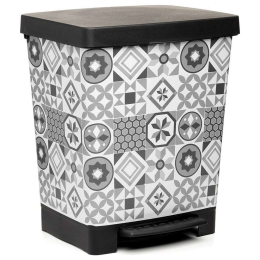 Κάδος Απορριμμάτων Cubik 23L 06649.005 - 10205.00 Deco Hydraulic Black-White Πλαστικό
