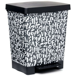 Κάδος Απορριμμάτων Cubik 23L 06649.003 - 10205.01 Deco Signs Black-White Πλαστικό