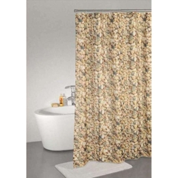 Κουρτίνα Μπάνιου Pebbles 02426.001 1.80x2.00 Υφασμάτινη Multi 180Πx200Υ Πολυέστερ