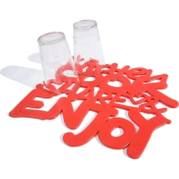 Ταπέτο Νεροχύτη Αντιολισθητικό Letters 06017.002 32x29,5cm Red PVC