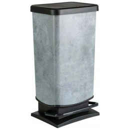Κάδος Απορριμμάτων Paso Beton 06925.001 - 1754110766 40Lt Grey-Black Μέταλλο,Πλαστικό