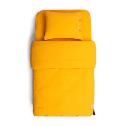 Παπλωματοθήκη Βρεφική 0225 (Σετ 2τμχ) Marigold Mustard Funna Baby Bamboo, Βαμβάκι