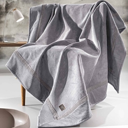Ριχτάρι Rubicon Grey Guy Laroche Πολυθρόνα 170x150cm Microfiber