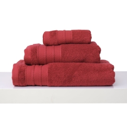 Πετσέτα Με Φάσα Soft Red Anna Riska Σώματος 70x140cm 100% Βαμβάκι