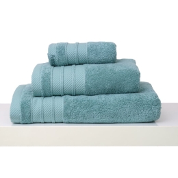 Πετσέτα Με Φάσα Soft Lake Blue Anna Riska Προσώπου 50x100cm 100% Βαμβάκι