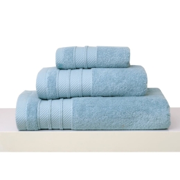 Πετσέτα Με Φάσα Soft Sky Blue Anna Riska Σώματος 70x140cm 100% Βαμβάκι