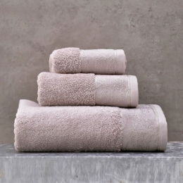 Πετσέτες Caresse Σετ 3τμχ Beige Ρυθμός Σετ Πετσέτες 100% Βαμβάκι