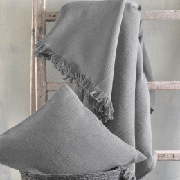 Ριχτάρι Echo Dark Grey Ρυθμός Τετραθέσιο 180x330cm Βαμβάκι-Πολυέστερ
