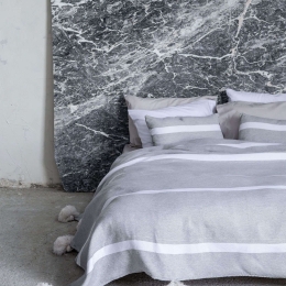 Κουβέρτα Με Pom Pom - Gentian Nima Υπέρδιπλo 240x250cm Βαμβάκι-Πολυέστερ
