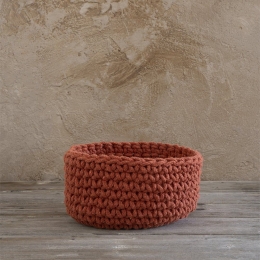 Καλάθι 23x14 Panier Deep Orange Nima Βαμβάκι-Πολυέστερ