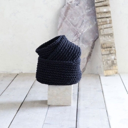 Καλάθι 23x14 - Panier Black Nima Βαμβάκι-Πολυέστερ
