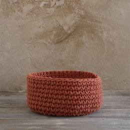Καλάθι 28x15 Panier Deep Orange Nima Βαμβάκι-Πολυέστερ