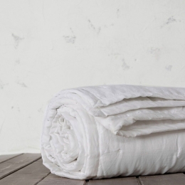 Κουβερλί Linen White Nima King Size 240x260cm Λινό