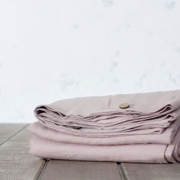 Παπλωματοθήκη Linen Dusty Pink Nima King Size 240x260cm Λινό