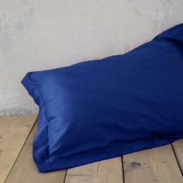 Μαξιλαροθήκες Σετ 2τμχ Oxford 3 Πλευρών Superior Satin - Navy Blue Nima 50X72 52x72cm 100% Βαμβακοσατέν