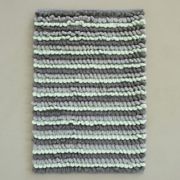 Πατάκι Μπάνιου Mantle Deep Grey Nima 50X80cm Βαμβάκι-Πολυέστερ