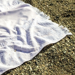 Πετσέτα Θαλάσσης - Palmi Beige Nima Θαλάσσης 90x160cm 100% Βαμβάκι