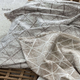 Ριχτάρι Swank Beige Nima Διθέσιο 180x240cm Βαμβάκι-Πολυέστερ