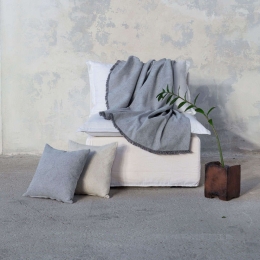 Ριχτάρι Vague Gray Nima Τριθέσιο 180x300cm Βαμβάκι-Πολυέστερ