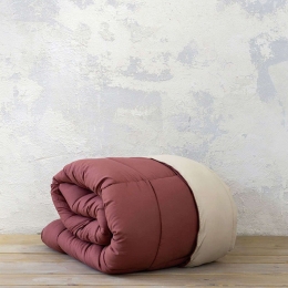 Πάπλωμα Abalone - Terracotta-Beige Nima Υπέρδιπλο 220x240cm Microfiber
