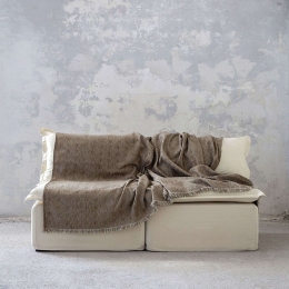 Ριχτάρι Cuadro Dark Beige Nima Πολυθρόνα 180x180cm Ακρυλικό-Πολυέστερ