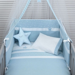 Σεντόνι Βρεφικό Σετ 3Τμχ Des: 371-Muslin Ciel Baby Oliver Λίκνου 75x100cm Μουσελίνα