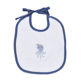 Σαλιάρα Πετσετέ Με Δέσιμο 49-9740/941 White-Blue Nautica 20x25cm 100% Βαμβάκι