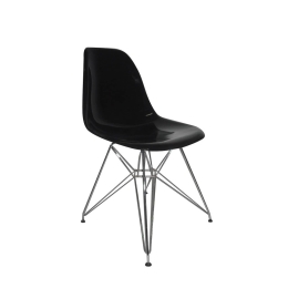 Καρέκλα Art Black ΕΜ124,22P 46X55X82 cm Σετ 4τμχ Μέταλλο,Πολυπροπυλένιο