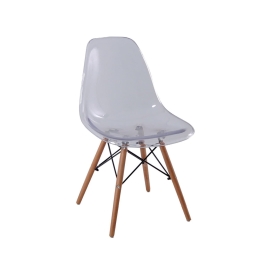 Καρέκλα Art Wood Clear ΕΜ123 46X53X82 cm Σετ 4τμχ Ξύλο,Πολυπροπυλένιο