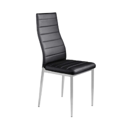 Καρέκλα Aliana Black Βαφής 11-1337 41X50X96cm Μέταλλο,Τεχνόδερμα