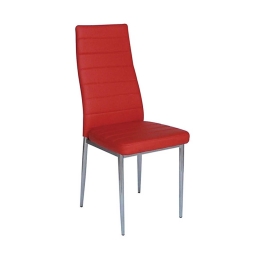 Καρέκλα Aliana Red Χρωμίου 11-1448 41X50X96cm Μέταλλο,Τεχνόδερμα