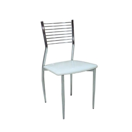 Καρέκλα Evita Cream 11-1220 44X43X85cm Μέταλλο,Τεχνόδερμα