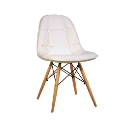 Καρέκλα Amanta Cream 10-0080 46X51X82cm Ξύλο,Πολυπροπυλένιο