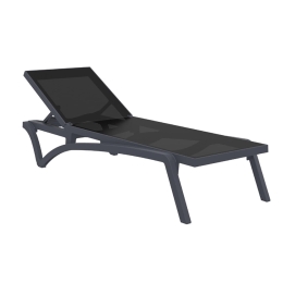 Ξαπλώστρα Pacific Siesta 53-0103 193x68x35cm Dark Grey-Black