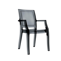 Πολυθρόνα Arthur Black Transparent 32-0090 56X60X45/91cm Siesta Acrylic