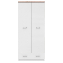 Ντουλάπα Top Mix 80χ57χ183 cm TO-TOP2D1S80W Δίφυλλη Μελαμίνη