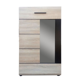 Βιτρίνα Solo 1W 65x35x109 cm TO-SOLO1W Μελαμίνη,Γυαλί