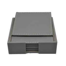 Σουβέρ Με Βάση Σετ 6Τμχ 802784 10cm Grey Ankor Τεχνόδερμα