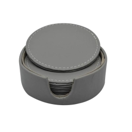 Σουβέρ Με Βάση Σετ 6Τμχ 802821 10cm Grey Ankor Τεχνόδερμα