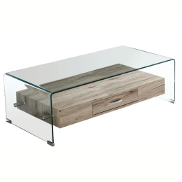 Τραπεζάκι Glasser Wood ΕΜ738 110X55Χ35 cm