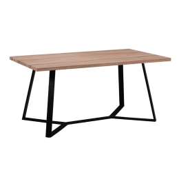 Τραπέζι Hanson EM821,1 160X90X75 cm Μέταλλο,Ξύλο