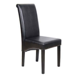 Καρέκλα Maleva-H Brown E1206 44X61X100 cm Σετ 2τμχ Ξύλο,Τεχνόδερμα