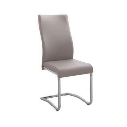 Καρέκλα Benson Cappucino EM931,2 46X52X97 cm Σετ 4τμχ Μέταλλο,Τεχνόδερμα