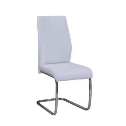 Καρέκλα Tulip White EM913,2 43X57X98 cm Σετ 4τμχ Μέταλλο,Τεχνόδερμα