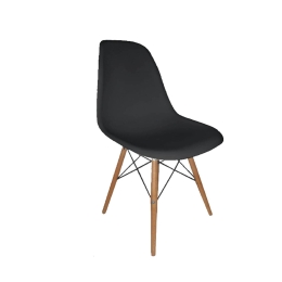 Καρέκλα Art Wood Black  EM123.2P  46X53X81 cm Σετ 4τμχ Πολυπροπυλένιο