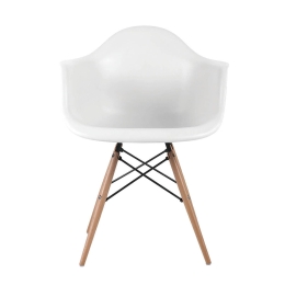 Καρέκλα Alea Wood White  EM129.1  63X60X81 cm Σετ 5τμχ Ξύλο,Πολυπροπυλένιο