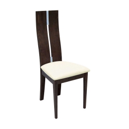 Καρέκλα Mileno Καρυδί-Μπέζ Ε7675 46X47X103 cm Σετ 2τμχ Ξύλο,Ύφασμα